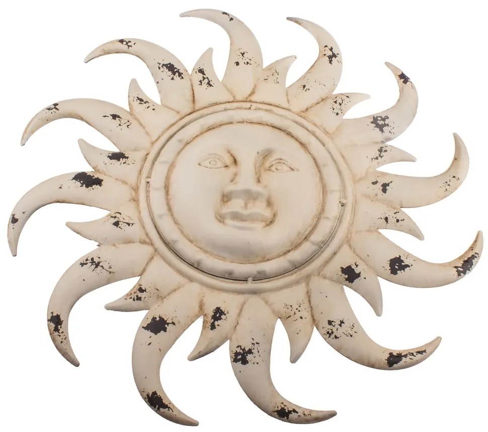 Decorațiune metalică pentru perete Dakls Sun, alb