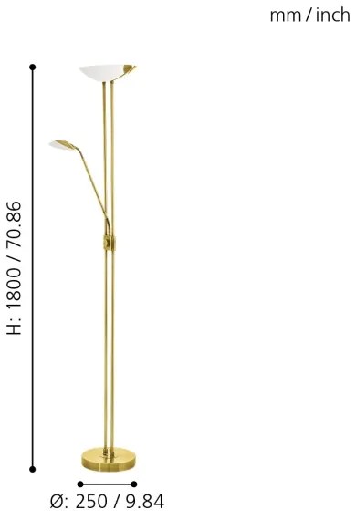Eglo 93877 - LED Lumina cu intensitate variabila BAYA 1 LED/20W + LED/2,5W