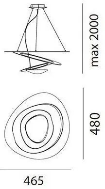 Artemide AR 1249010A - Lustr LED PIRCE MICRO 1x27W/230V cu dimmer pe cablu