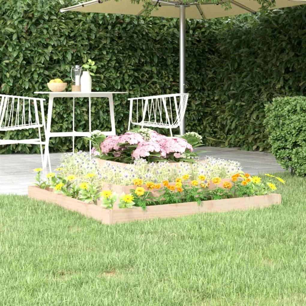 vidaXL Jardinieră, 110x110x27 cm, lemn masiv de pin
