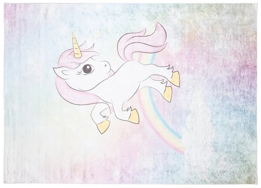 Covor colorat pentru copii cu motiv de unicorn Lăţime: 80 cm | Lungime: 150 cm