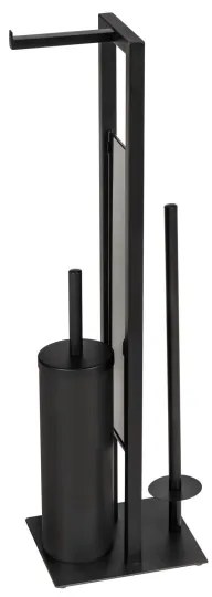 WENKO 25400100 - Perie WC RIVALTA 18x70 cm neagră