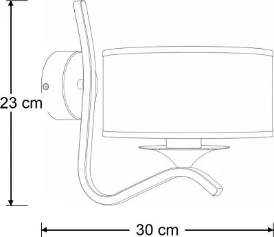 Brilagi - Lampă de perete SAPHIRE 1xE27/15W/230V crem/auriu/patină