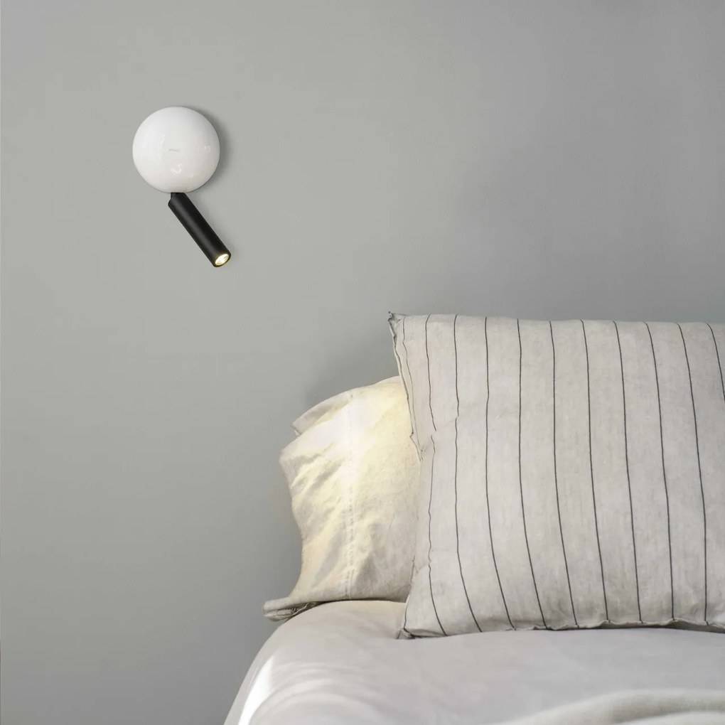 Aplica cu reader LED stil modern minimalist PRESS White