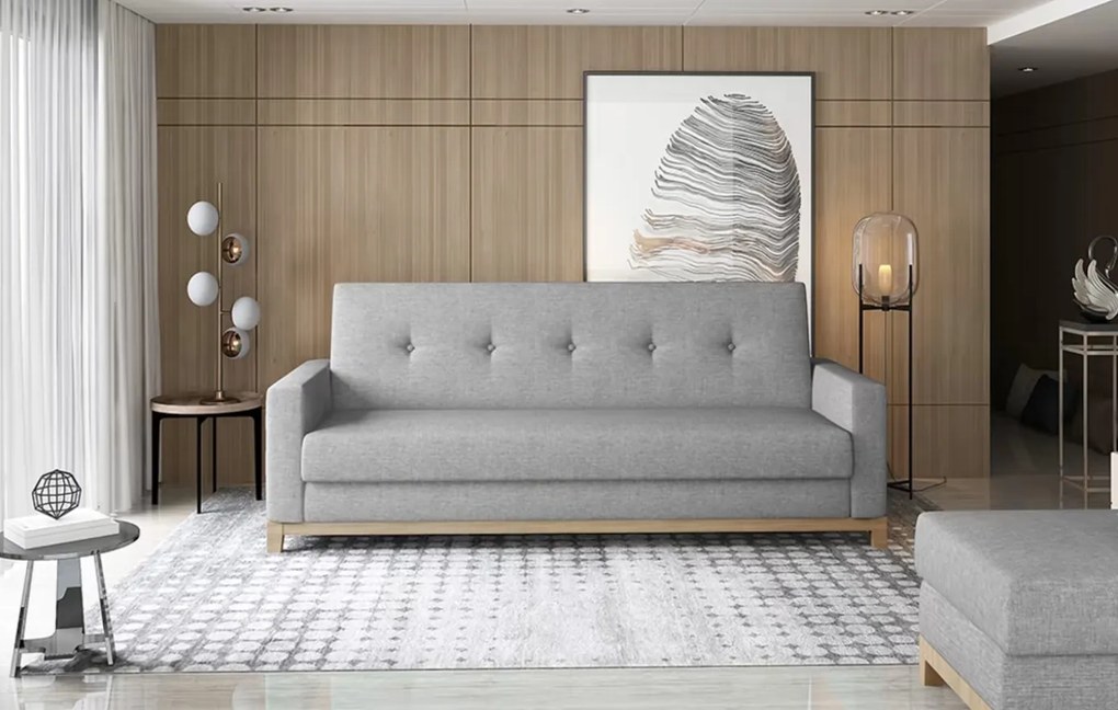 Canapea extensibila SELENE gri cu 3 locuri