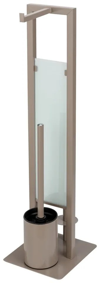 Suport pentru perie WC și hârtie igienică Wenko Rivalta, bej