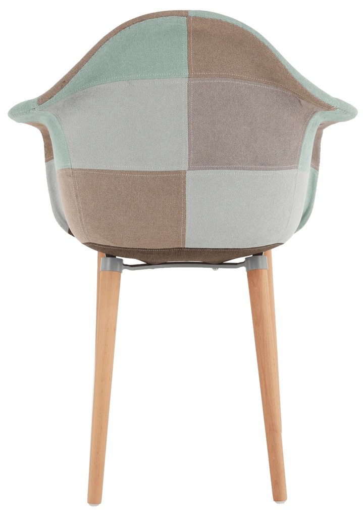 Fotoliu de design, patchwork/mentol/maro/fag, KADIR NEW TIP 5