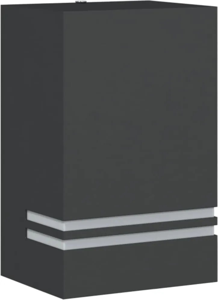 vidaXL Lampă exterioară de perete, negru, oțel inoxidabil