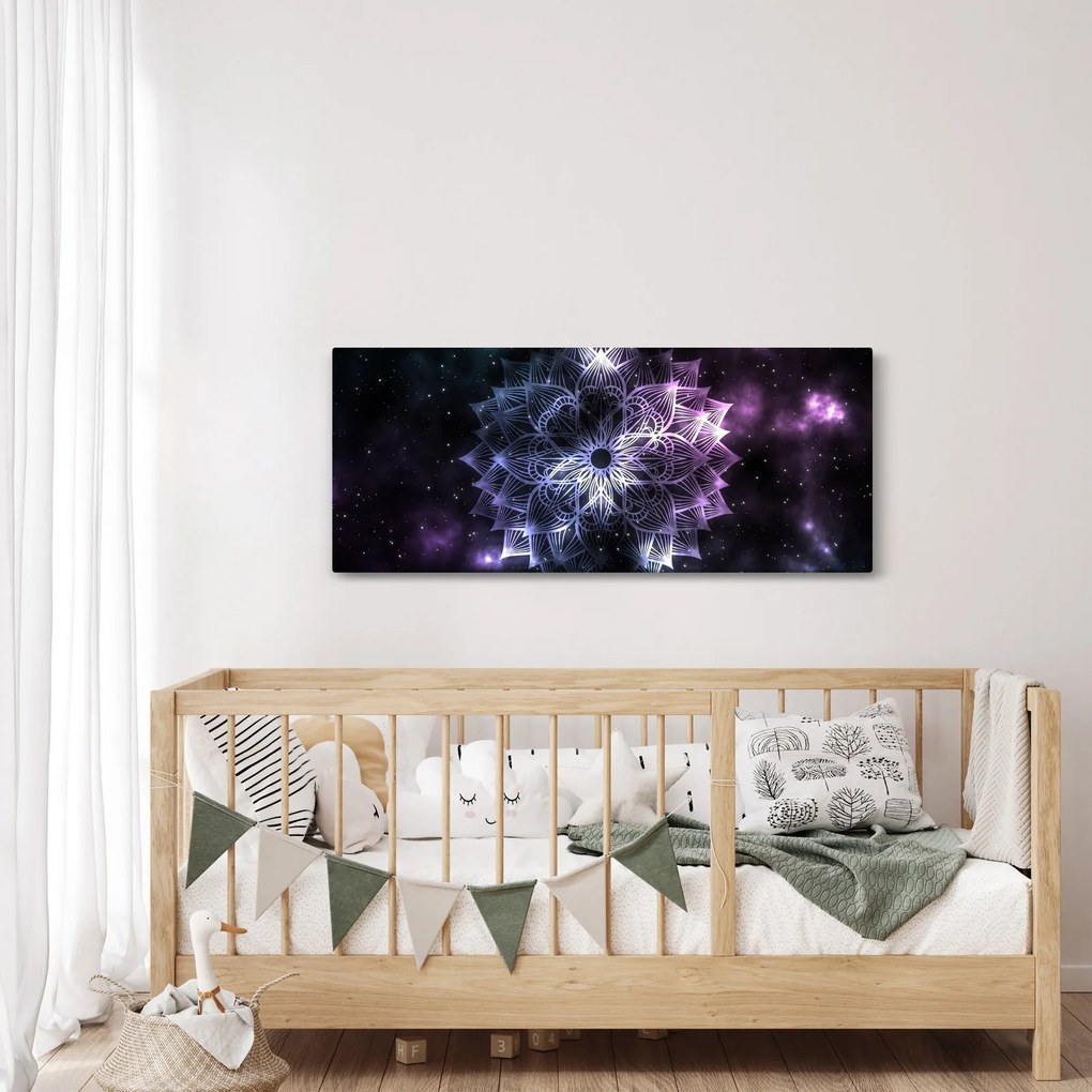 Tablou - Mandala Lotus în spațiu (120x50 cm)