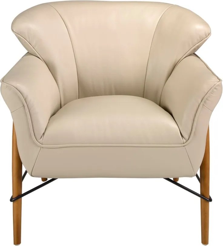 Fotoliu design LUX cu tapiterie din piele Sand