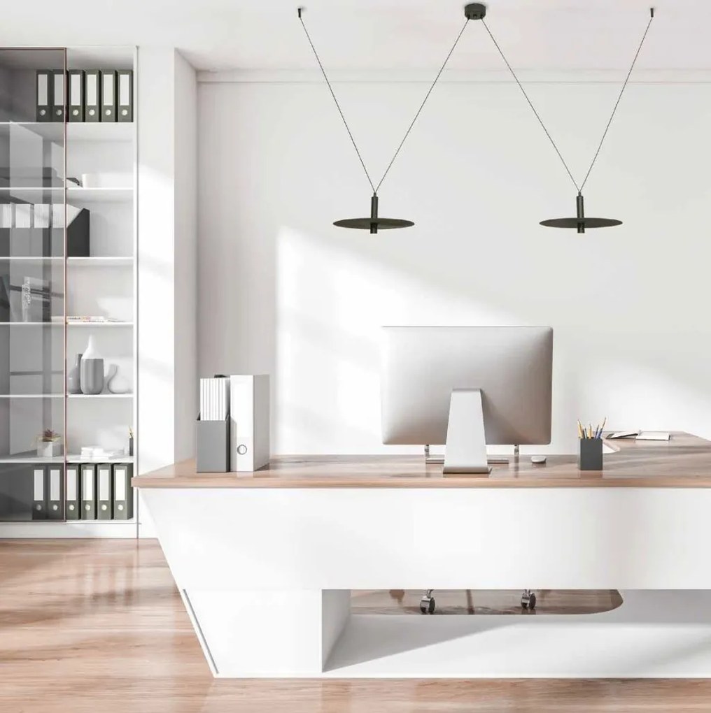 Lustra LED decorativa design modern Kurt 2L negru