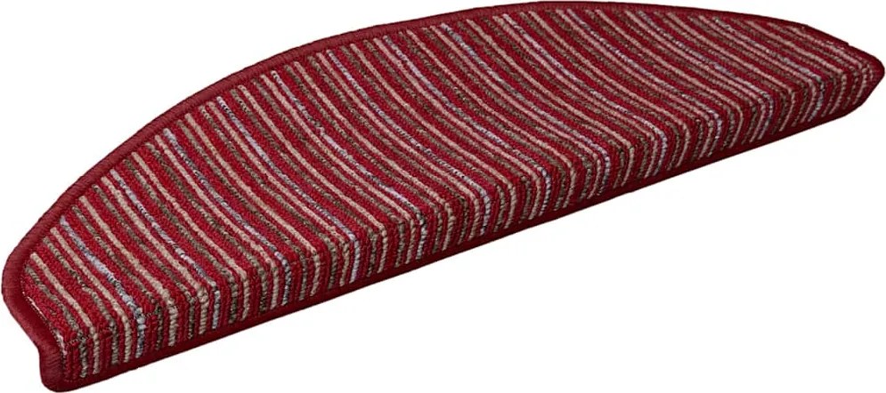 vidaXL Mochete autocolante pentru scară 15 pcs Roșu 65 x 21 x 4 cm