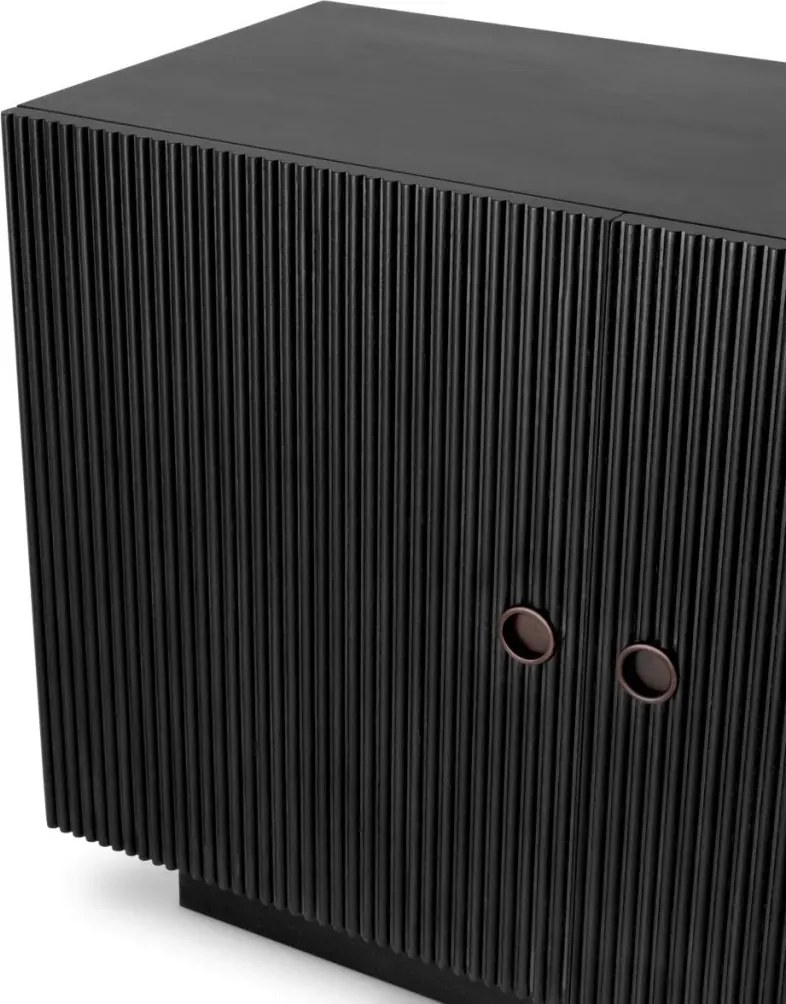 Comoda design LUX, Furnir de stejar gri carbune, Dimitrios