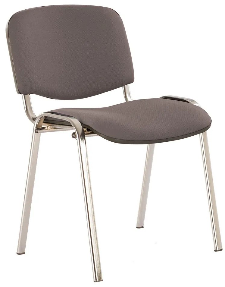 Scaun vizitator ISO CHROME, Gri inchis stofa cagliari