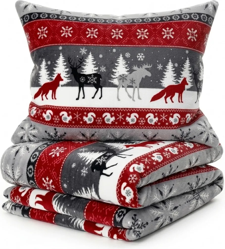 Lenjerie cocolino gri NOWY FOREST Dimensiune lenjerie de pat: 2 buc 70 x 90 cm | 200 x 220 cm