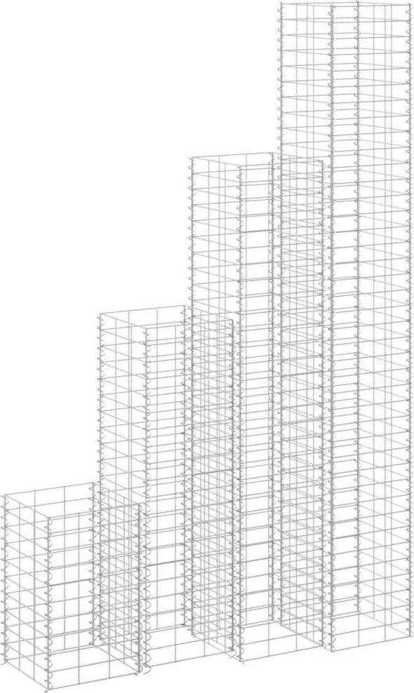 vidaXL Straturi înălțate gabioane 4 buc. 30x30x50/100/150/200 cm fier