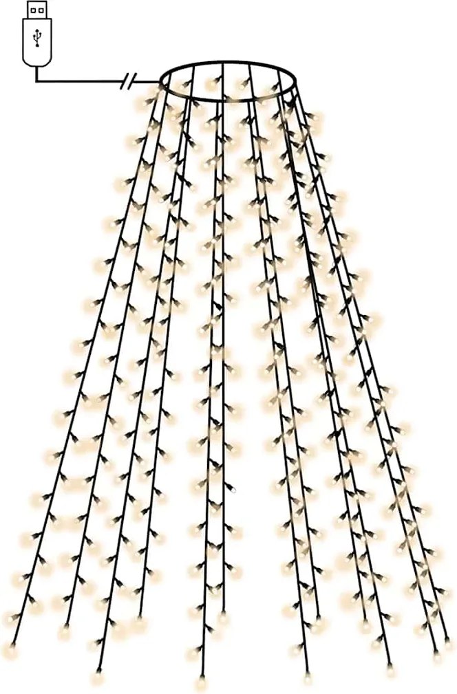 vidaXL Instalație brad de Crăciun cu 180 LED-uri alb rece 180 cm