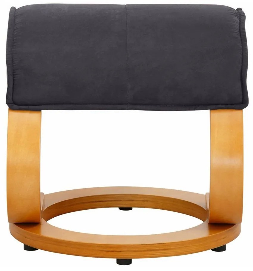 Set fotoliu și taburet cu tapițerie textilă Støraa Rika, gri