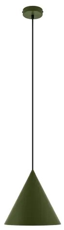 Pendul cu cablu ETNA II, 1xE27/15W/230V, Ø25 cm, verde