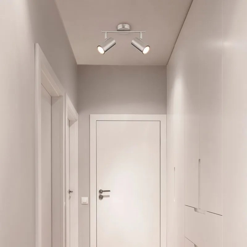 Plafoniera cu 2 Spoturi directionabile ALLVI nickel