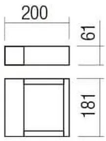 Aplică LED de exterior WALD LED/10W/230V IP65 antracit Redo 90508
