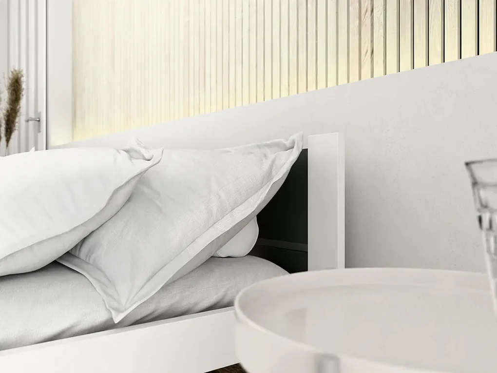 Pat IKAROS DOUBLE 180 x 200 cm, antracit/alb Saltele: Cu saltele Coco Maxi 20 cm, Somiera pat: Fara somiera