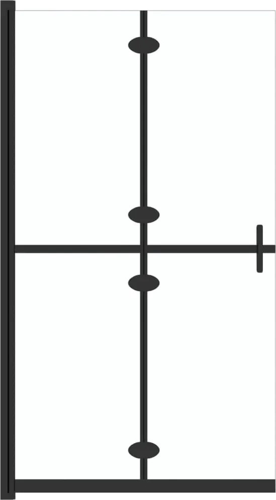 vidaXL Perete de duș walk-in pliabil 110x190cm sticlă ESG transparentă