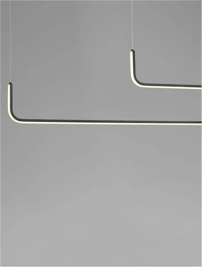 Lustra LED suspendata liniara Strita negru