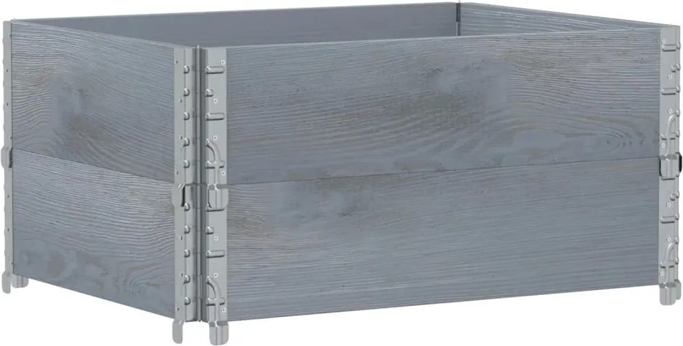 vidaXL Jardinieră de grădină, gri, 80x60 cm, lemn masiv pin