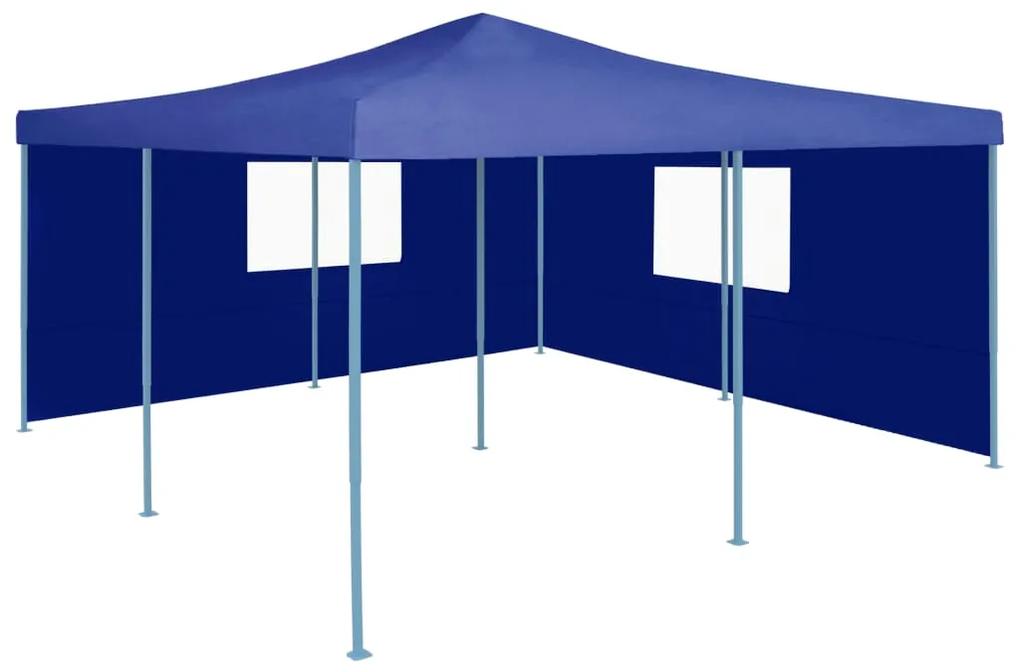 Pavilion pliabil cu 2 pereti laterali, albastru, 5 x 5 m Albastru, 5 x 5 m