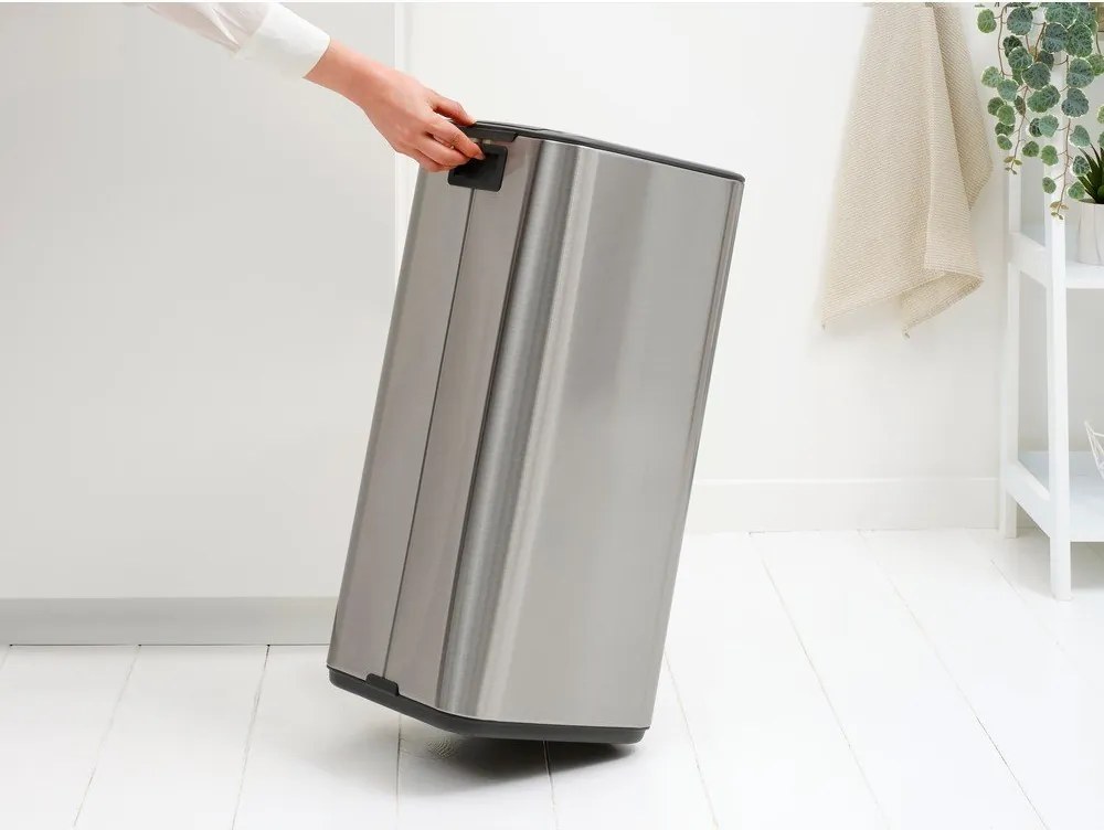 Coș de gunoi argintiu mat cu pedală din oțel 30 l Bo – Brabantia