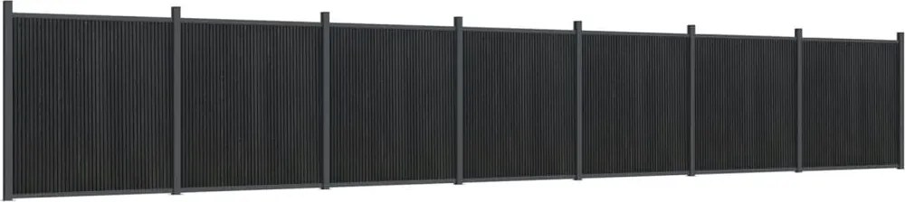 vidaXL Panou pentru gard, gri, 1218x186 cm, WPC