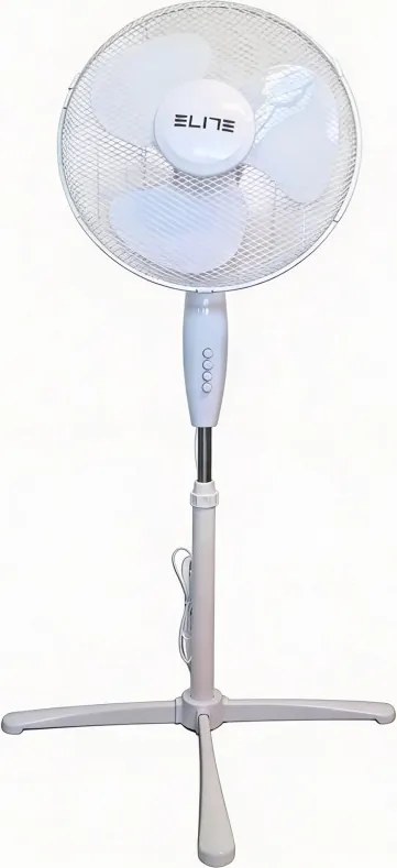 Ventilator de podea Elite EHSF-0362-2, 45 W, 40 cm, 3 viteze, Oscilatie, Alb