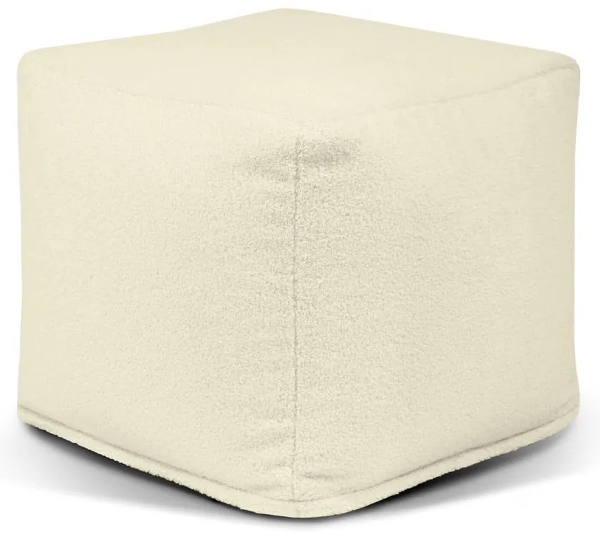 Fotoliu bean bag gri deschis cu tapițerie din țesătură bouclé Up! MooG – SLOWDOWN