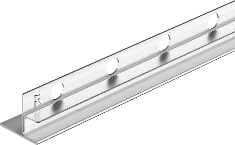 Profil inclinat dreapta pentru sticla Balneo Floor Strips 170 cm finisaj inox periat