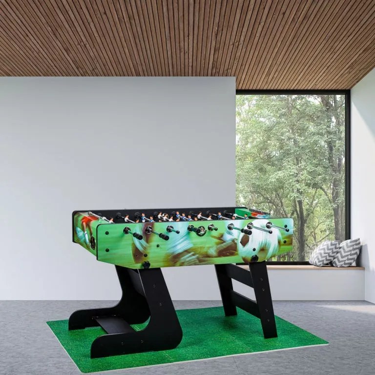 Masa de fotbal Liverpool 141 x 125 x 89 cm, imprimare verde