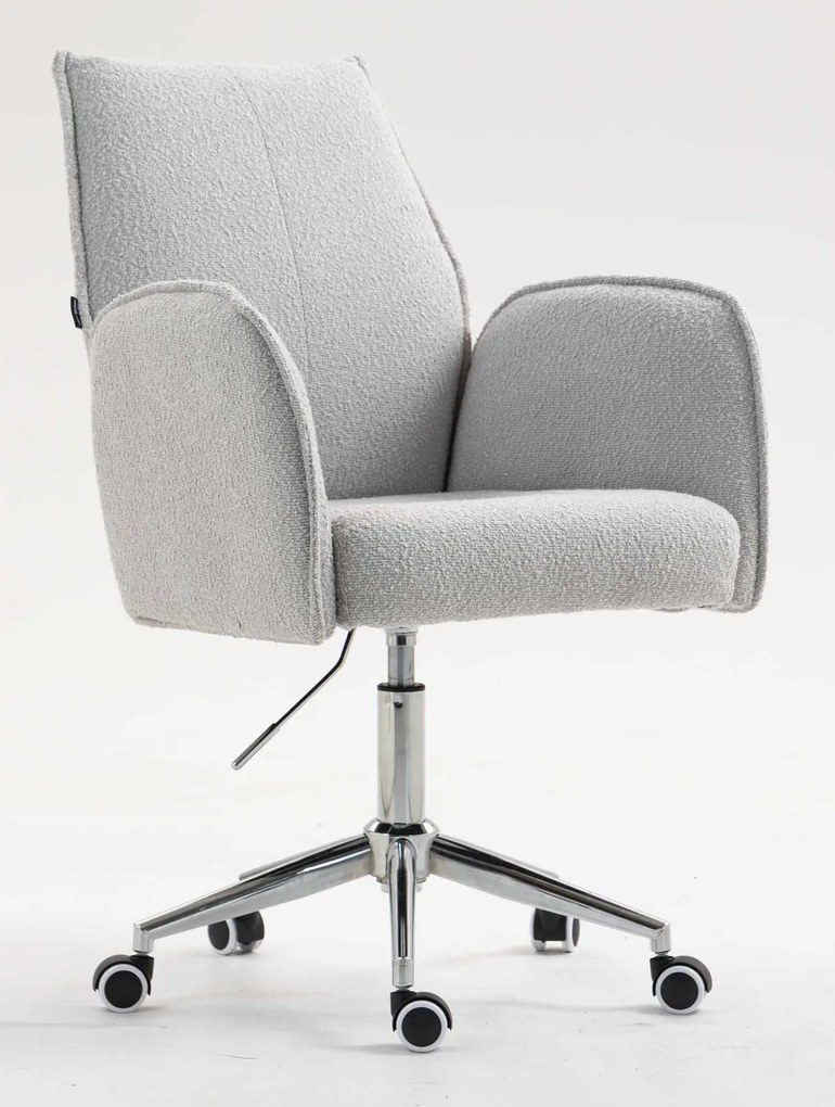 HR280K Scaun Gri Boucle cu Bază Cromata