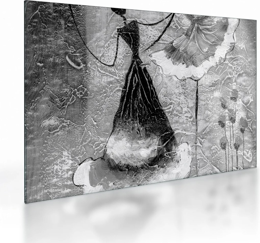 Tablou pe sticlă - Pictură africană (70x50 cm)