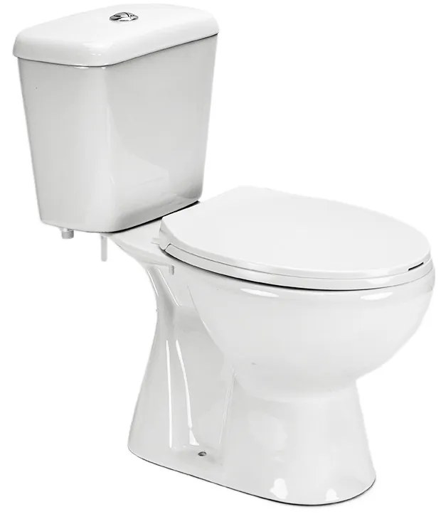 Toaletă monobloc Cleano cu evacuare inferioară și scaun