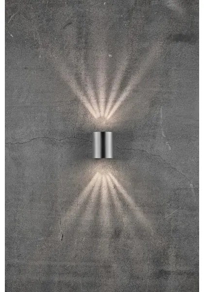 Nordlux - Aplică de perete LED pentru exterior CANTO, 2xLED/6W/230V, IP44, inox
