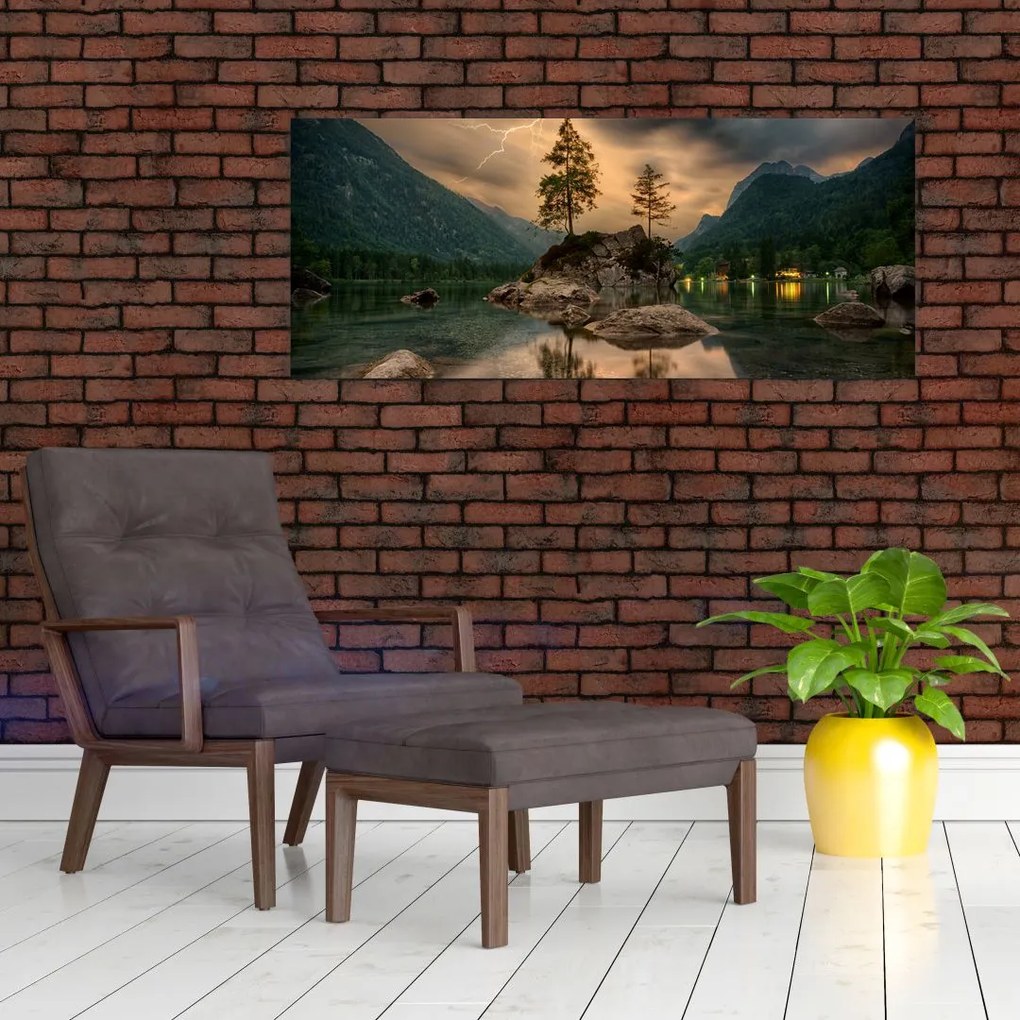 Tablou - lacul în munți (120x50 cm)