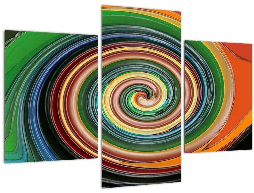 Tablou abstract - spirala colorata (90x60 cm)