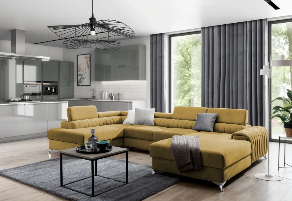 Supermobel Canapea in forma de U LACANTE, 354x92x202, Gojo 40, stanga