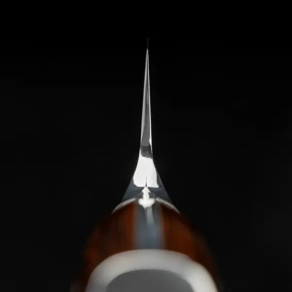 Gudaro - Cuțit de bucătărie Santoku din oțel Damasc FENG 7,5", cu 67 de straturi de oțel, lungime 18 cm