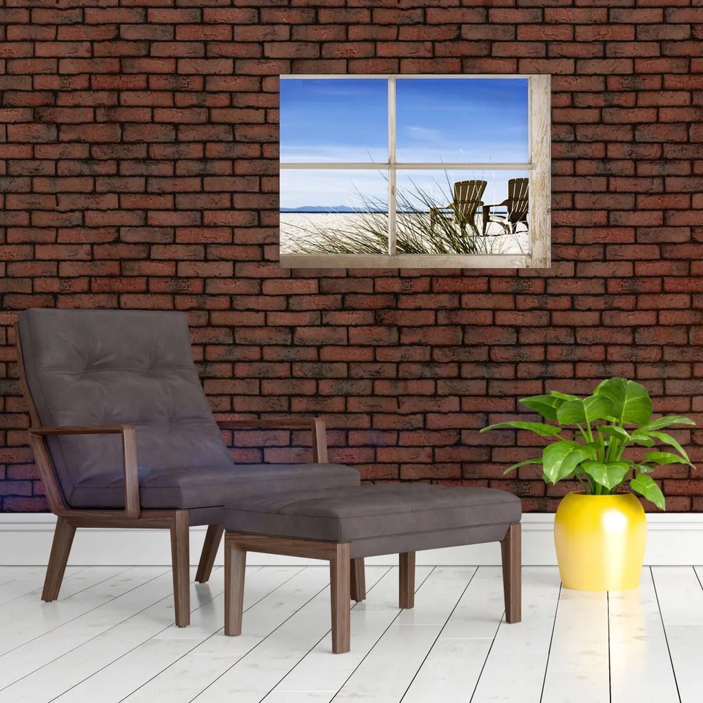 Tablou - Priveliște pe geam (70x50 cm)