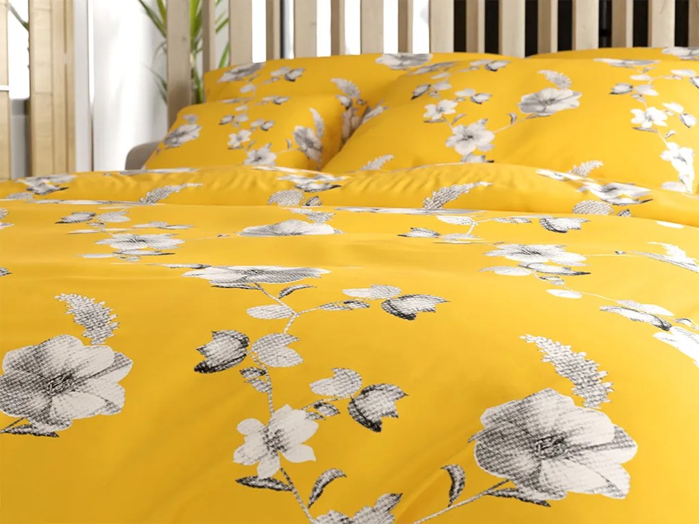 Lenjerie de pat din microfibra YELLOW ROSE galben Dimensiune lenjerie de pat: 70 x 90 cm | 140 x 200 cm