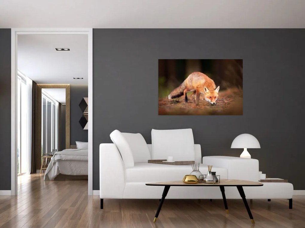 Tablou - Vulpe in pădure (90x60 cm)