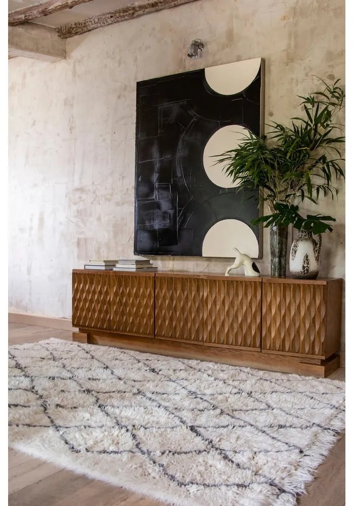 Covor crem lavabil/țesut manual din lână 200x300 cm Berber Soul – Lorena Canals