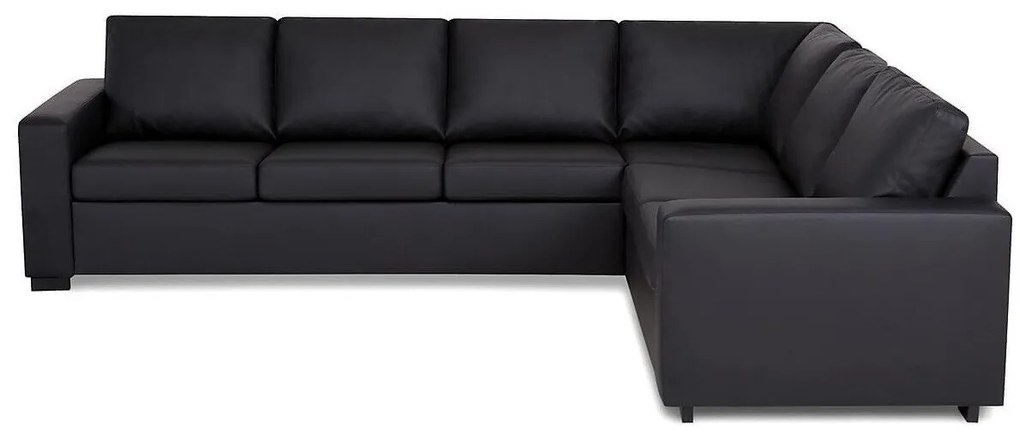 Colțar Scandinavian Choice C114Negru, 284x223x80cm, Picioare: Plastic