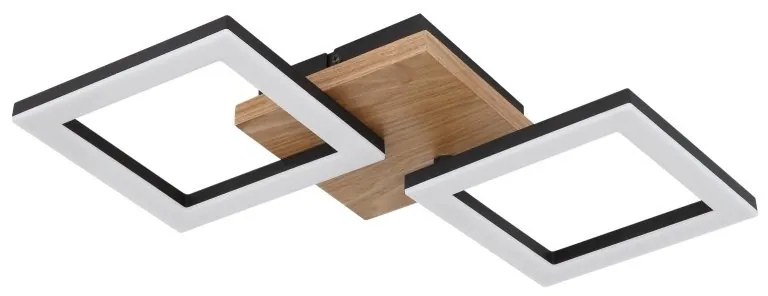 Plafoniera LED design modern Kerry negru, maro 30W
